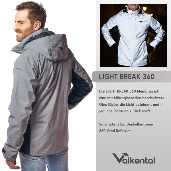 Valkental 3in1 Smart Jacket - Wasserdichte Jacke mit Fleece Zipp-In